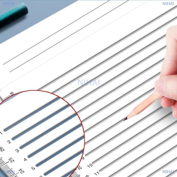NIHAI Calligraphy Stencil Straight Line A4 Clear Ruler Writing Tool ...
