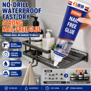 JMY No Drill Waterproof Strong Adhesive Fast Drying Heavy Duty Mounting Glue Wall Repair Adhesive Kitchen Bathroom Tile DIY Home Improvement