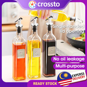 Crossto Japanese style 500ml Oil Dispenser Glass condiment bottle Glass oil bottle Glass sauce bottle Glass vinegar bottle botol minyak