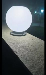 YFD  New Solar Column Head Light Outdoor Waterproof Globe Moon Lamp Garden Courtyard Villa Fence Gate Pillar Light