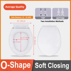 Toilet Seat Cover Quick Release Silent Slow Closing Extra Thickness Durable Penutup Tempat Duduk Tandas 马桶盖