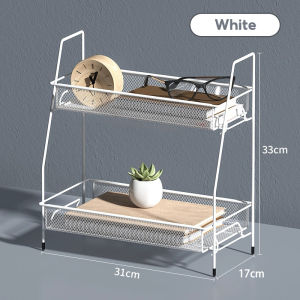 Yoice Condiments Racks Organizer 2 Tier Kitchen Racks Organizer Detachable Iron Kitchen Seasoning Rack Spice Rack Storage Rack Desktop Storage Rack