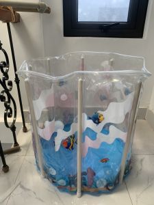 Bồn Tắm Gấp Gọn Trong Suốt Minh Quân 8 Chân Trụ 150l