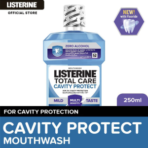 Listerine Total Care Cavity Protect Mouthwash 250mL - With Fluoride Protects Teeth from Cavities