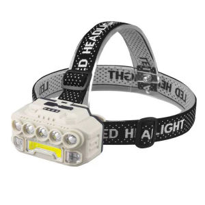 ไฟฉายคาดศีรษะ LED ชาร์จไฟ USB ไฟฉายคาดหัว ใช้ COB+ไฟ ไฟฉายติดหน้าผาก กันน้ำ IP44 มุมส่องสว่างกว้าง ช่วงแสงกว้าง