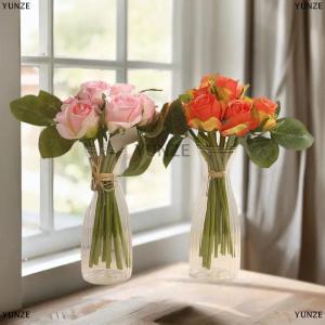 [COD] YUNZE Nordic Transparent Plastic Vase Flower Arrangement Container Creative Hydroponic Plant Flower Vases Home Living Room Desk Decor