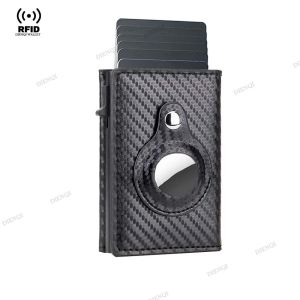 Mens PU Leather Smart Wallet Card Holder - Business Plain RFID Blocking 9-14 Card Capacity ID Window Cash Slot Aluminum Alloy Accents Everyday Carry Accessory Birthday Gifts for Him Gift for Husband/Boyfriendsohochic