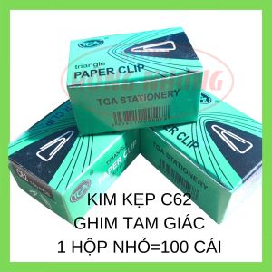 [Hồng Nhungg Store] 03Hộp Kim Kẹp C62 Loại 100 Cái Kim Kẹp Hình Tam Giác Giúp Bạn Kẹp Chặt Tài Liệu