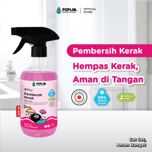 POPLIN Pembersih Kerak - Stainless Kamar Mandi | Kilau seperti baru | Praktis | Cepat | Aman tanpa kimia keras | Halal | FREE sabut | Isi 500ml