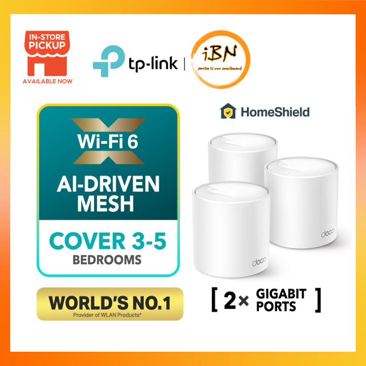 TP-Link AX1500 Whole Home AI-Driven WiFi 6 Mesh Router Deco X10 (1 / 2 ...