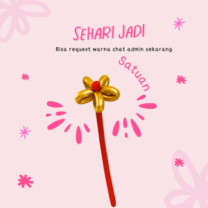 Buket Balon Bunga 1 Tangkai / Flower Buket Balon Viral / Kado Gift Wisuda Graduation Ulang Tahun Anniversary / Gift Lucu / kado ulang tahun cewek / Buket Bunga / Set