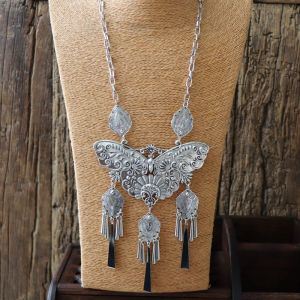 Phong cách dân tộc cổ áo thủ công phụ kiện đầu Miao dân tộc phụ kiện biểu diễn lễ hội cổ áo cổ điển retro phụ kiện đa năng Hanfu cho phụ nữ