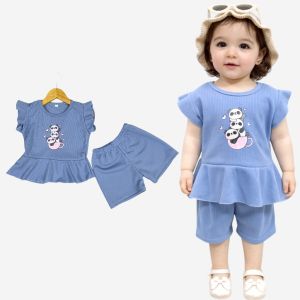 Setelan Anak Bayi RUIHUI Ruffle Set Anak Balita 0-4 Tahun BENNA