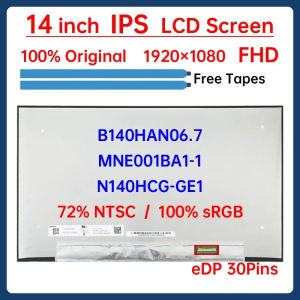 14" IPS Laptop LCD Screen B140HAN06.7 MNE001BA1-1 N140HCG-GE1 Display Matrix Panel Replacement 1920x1080 eDP 30 Pins Non-Touch