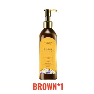 【BUY 1 TAKE 1】100% Gray Coverage Floral Scented Hair Dye No Damage Botanical Color/Care Herbal Hair Dye Shampoo 300ML