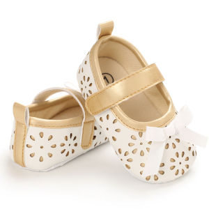 Non slip soft sole baby shoes girl princess shoes for baptism white baptism walkers 0-18M