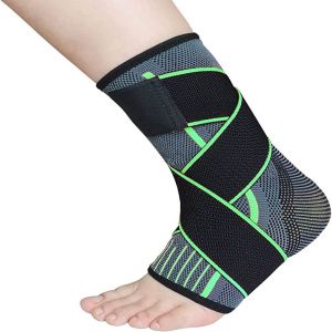 JULIA Phụ nữ Đai đeo chân Đàn hồi Vòng chân Nylon Đen Băng Chân Đai giữ gân Achilles Bảo vệ mắt cá chân Nẹp mắt cá chân Bảo vệ chân Hỗ trợ mắt cá chân Bảo vệ chân