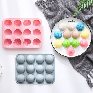 [Sirola] Golf bóng bánh Pop khuôn Golf Bóng sô cô la khuôn 12-khoang 3D Golf Bóng Silicone khuôn cho cupcake trang trí kẹo