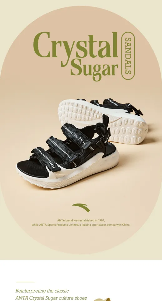 317》ANTA Women Sports Sandals Trendy Fashion Comfortable Beach