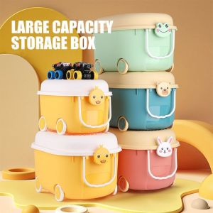 JURHOMIE Little Yellow Duck Toy Storage Box Cartoon with Handle Snacks Clothes Storage Box Large Capacity Storage Box