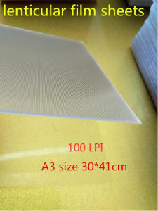 100LPI Thin Lenticular Film A4/A3/A2 Size 350mic Thin 3Dfilm sheets For 3D Phone Cell Making