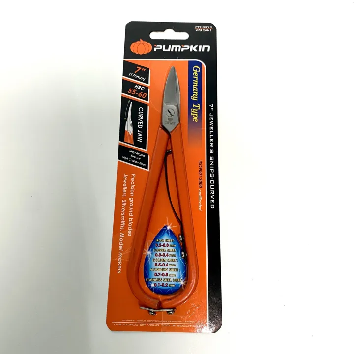PUMPKIN กรรไกรช่างทอง ปากงอ 7นิ้ว รุ่น PTT-GS7C