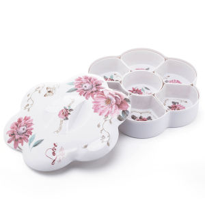 Romanrika Hari Raya READY STOCK Tray Bekas Kuih Raya Snack Storage Food Storage Box Detachable Grids