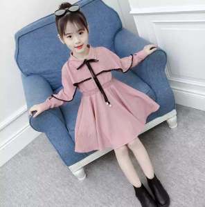 412FORHER FORHIM Váy bé gái mùa xuân quần áo thời trang trẻ em váy công chúa tay dài mùa thu cho bé gái FH1356