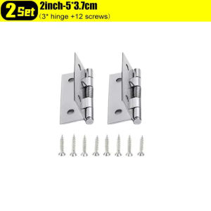 2Sets 2/3/4 Inch Stainless Steel Automatic Rebound Spring Door Hinge Cabinet Door Cross Hinge Furniture Supplies Window Hardware Accessories