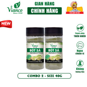 Combo 2 hủ bột sả Vianco hủ 40g gia vị tự nhiên nguyên chất 100% Gia Vị Việt Ấn gia vị Vianco