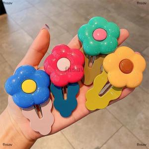 [COD] fhsav Girls bangs clip Korean version of the baby hair accessories headdress girls hair card does not hurt the hair flower hair clip