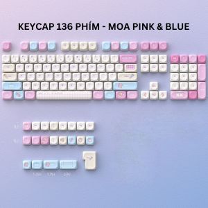 Keycap MOA Dye-Sublimated - Keycap 136 Phím PBT Trục Chéo Cho Bàn Phím Cơ