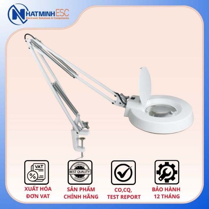 Kính lúp kẹp bàn LT-86A 15X đèn LED thấu kính trắng (quang học)