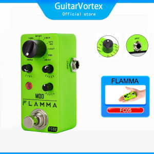 FLAMMA FC05 Mini Modulation Pedal with Chorus Flanger Tremolo Phaser Vibrato Rotary Liquid Autowah Stutter Ring LowBit