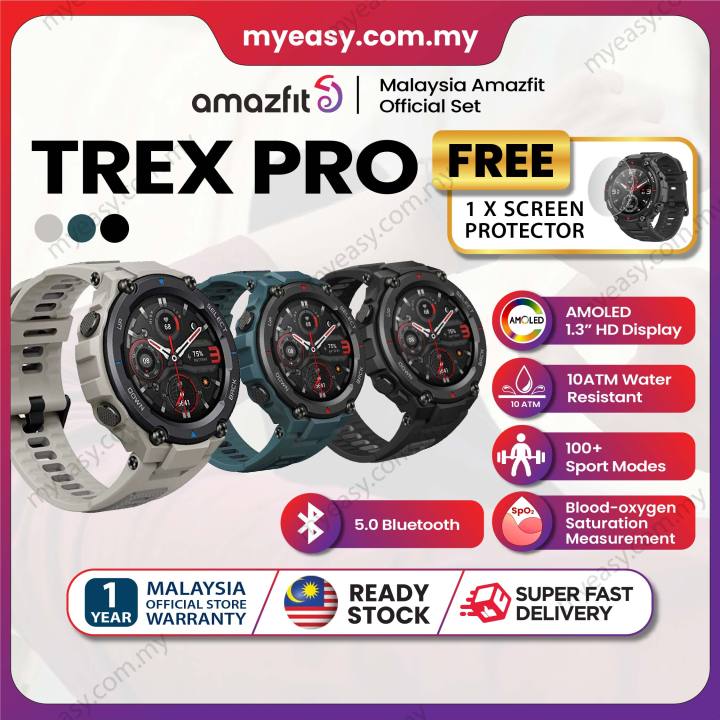 Amazfit T Rex Pro Fitness Smartwatch Jam Tangan Amazfit T Rex 【𝟮𝟰𝗵𝗿 ...