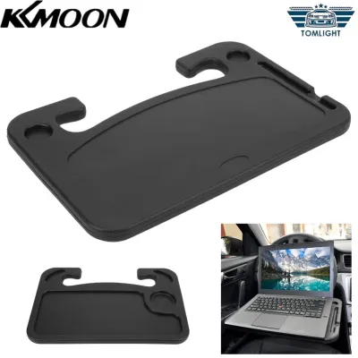 KKmoon Xixian Car Steering Wheel Desk for Laptop Portable Travel Work Table with Pen Holder Foldable Auto Food Tray Stand for Writing Notebook & Tablet Black ABS Vehicle Accessory