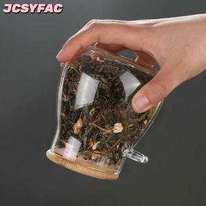 JCSYFAC Kín container cho thực phẩm lưu trữ chậu lọ thủy tinh với nắp kín container đường và trà lon kín nhà bếp cà phê lọ