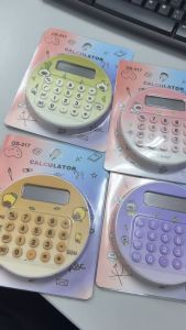 🔥In Stocks🔥OS-317 Cute Round Calculator Mini Portable 8 Digit Electronic Calculator Battery Powered for Student Office
