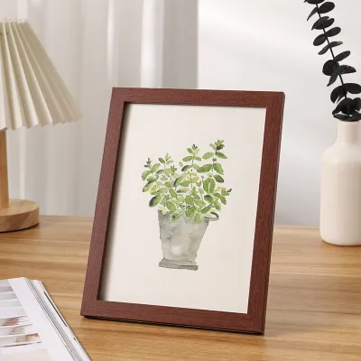 ESPACE Cheapest Wooden Wall Art Standing Photo Frame 3R/4R/5R/6R/8R/A3 Wall Mount With Hooks For Poster Painting Certificate Display