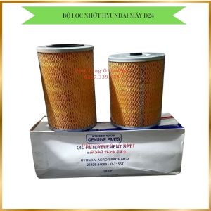 Bộ loc nhớt động cơ Hyundai HD6D24 mã số O-7155T/26325-8400. Hàng Manfly (bộ 2 cái)