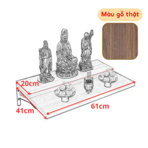 [FURNI HOME] Bàn thờ treo tường cúng phật thờ gia tiên kiểu dáng đơn giản gỗ MDF kèm phụ kiện treo tường MS07-2