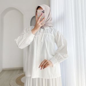 Zarina Shirt Kemeja Wanita Lengan Panjang | Kemeja Wanita Korean Style | Atasan Wanita Remaja OOTD Hijab