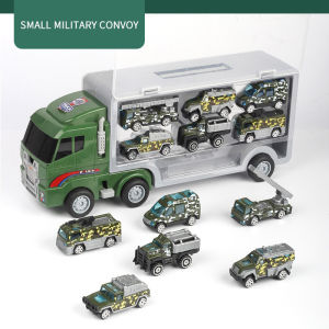  【Local Delivery】6 in 1 Toy Truck Children Toy Car Model Toy Cars Carrier Truck Set Toys For Kids Boys Truck Carry Case With 3pcs/6pcs Mini Alloy Engineering Vehicle Model Car Alloy Car Model Set Big Size Vehicle Simulation