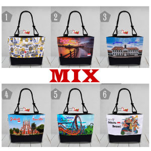 TAS JAKARTA TAS TALI SUMBU HITAM TEMA JAKARTA READY 6 MOTIF TSH 001