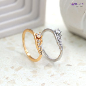 MEILYN Cincin Lapis Emas Mata Baris 2 Simpul Cantik All Series