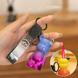 Móc Khóa Kiêm Bật Lửa Hình Gấu Bearbrick Màu Cầu Vồng ( Xài Gas - Lửa Khò 1 Tia)