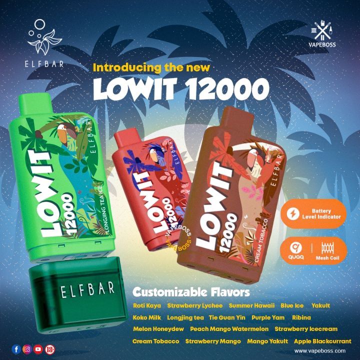 *NEW FLAVOR UPDATED* ELFBAR LOWIT 12000 PUFF LOWIT DEVICE LOWIT