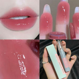 Pink Clear Mirror Water Lip Gloss Clear Glossy Peach Lip Glaze Transparent Lipstick Long Lasting Water Proof 24 Hours Glossy Liquid Lipstick Red Lip Tint Makeup Korean Cosmetics