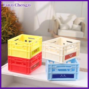 Fanzi 1:12บ้านตุ๊กตาจิ๋วตะกร้าเก็บเครื่องดื่มตะกร้าเบียร์ กาแฟโมเดลของตกแต่งห้องครัวอุปกรณ์ตกแต่งบ้านตุ๊กตา