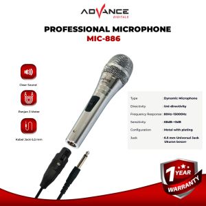 Advance Mic Karaoke Microphone Suara Jernih - MIC886 - GRATIS ONGKIR Jabodetabek